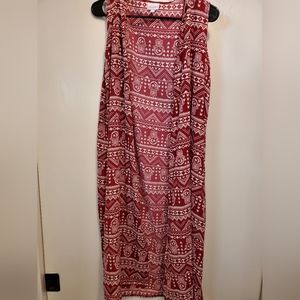 Lularoe Medium Red patterned Joy